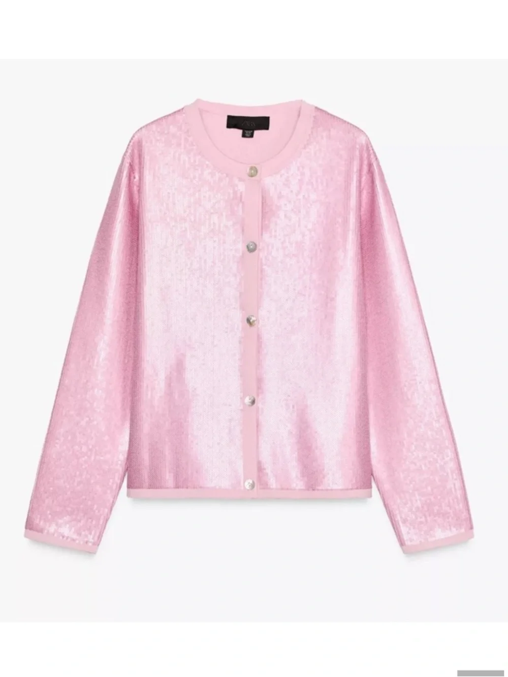 Zara pink sequin cardigan size S - Picture 3 of 6